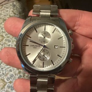 Chronos 38mm Stainless Steel Silver Men's Watch New